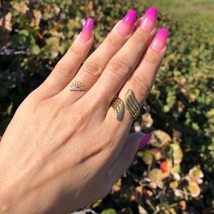 Cuff Finger Ring • Gold Plated Stainless Steel